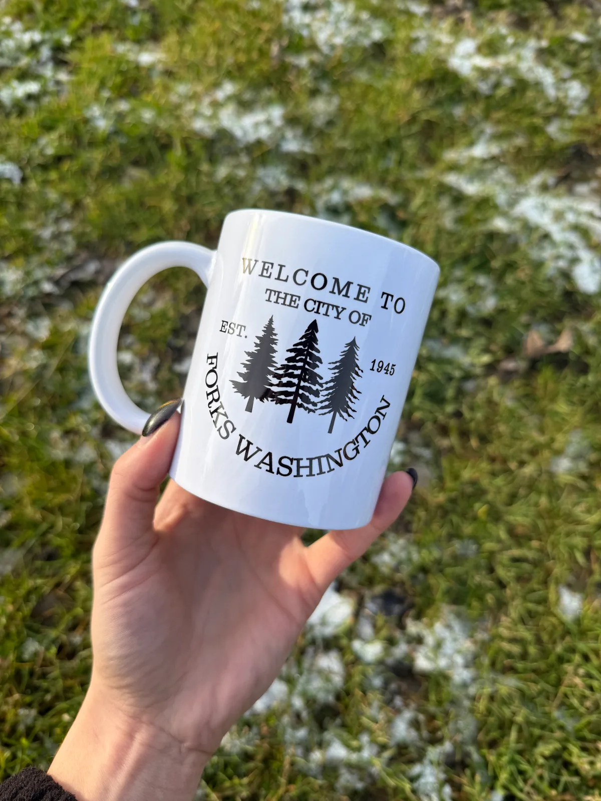 Kubek WELCOM TO THE CITY OF FORKS WASHINGTON SAGA ZMIERZCH