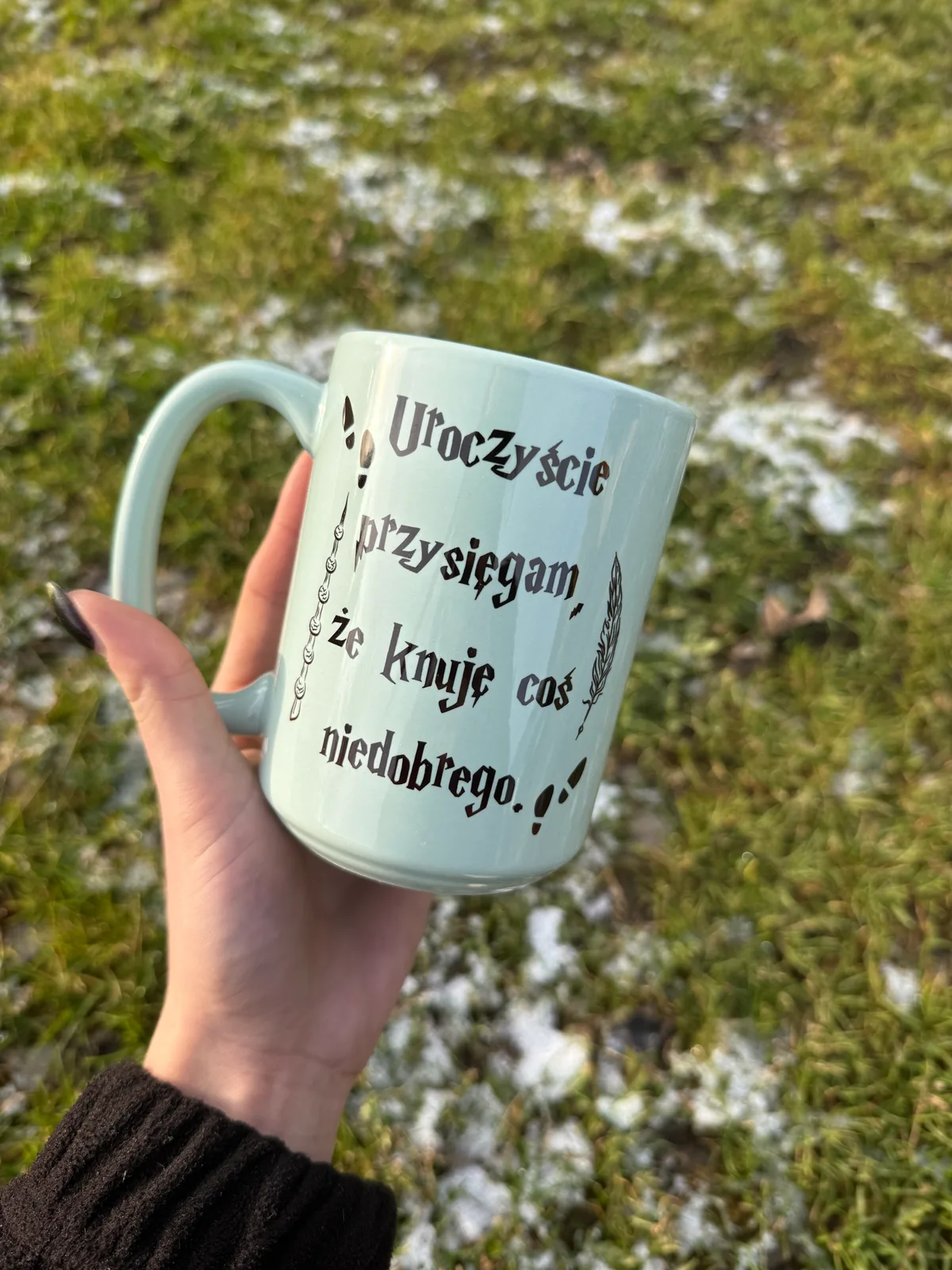 Kubek UROCZYŚCIE PRZYSIĘGAM, ŻE KNUJĘ COŚ NIEDOBREGO HARRY POTTER