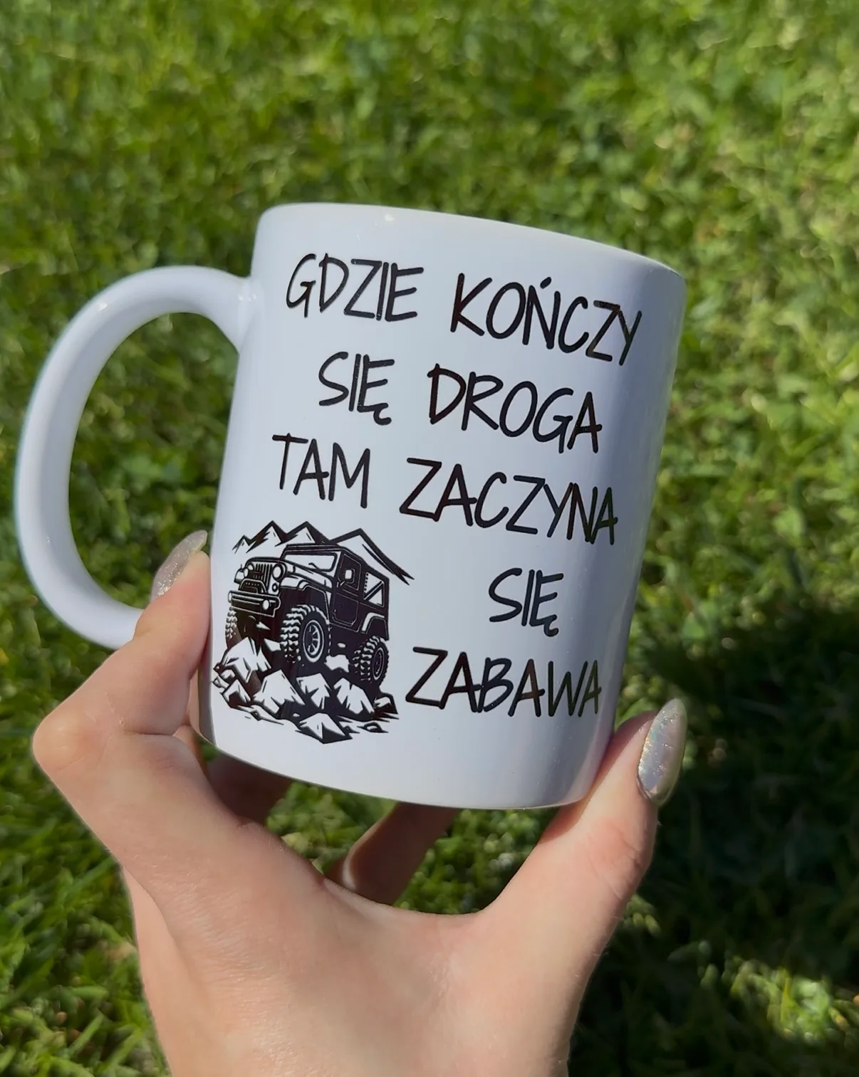 Kubek GDZIE KOŃCZY SIĘ DROGA TAM ZACZYNA SIĘ ZABAWA OFF ROAD