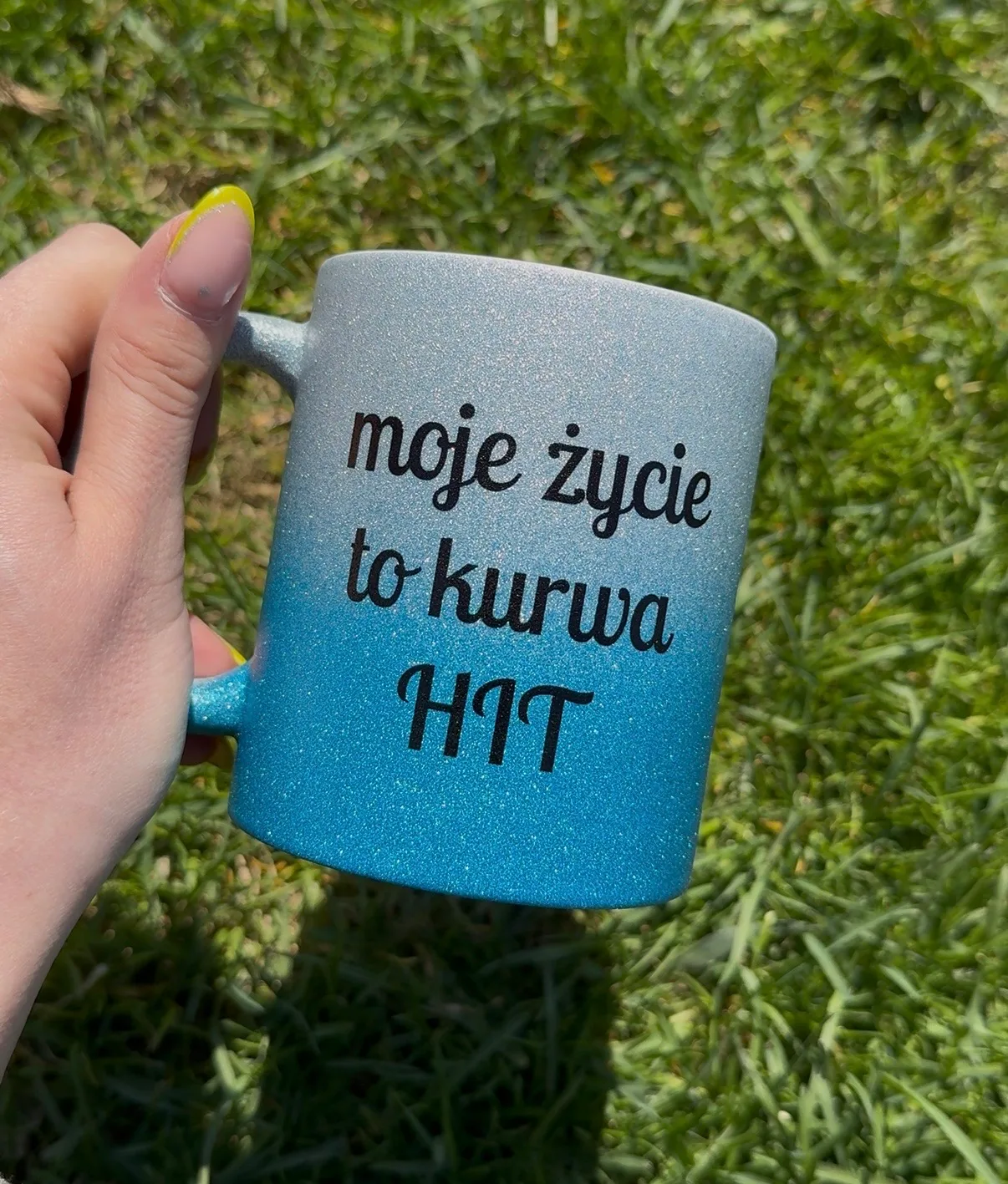 Kubek MOJE ŻYCIE TO KURWA HIT
