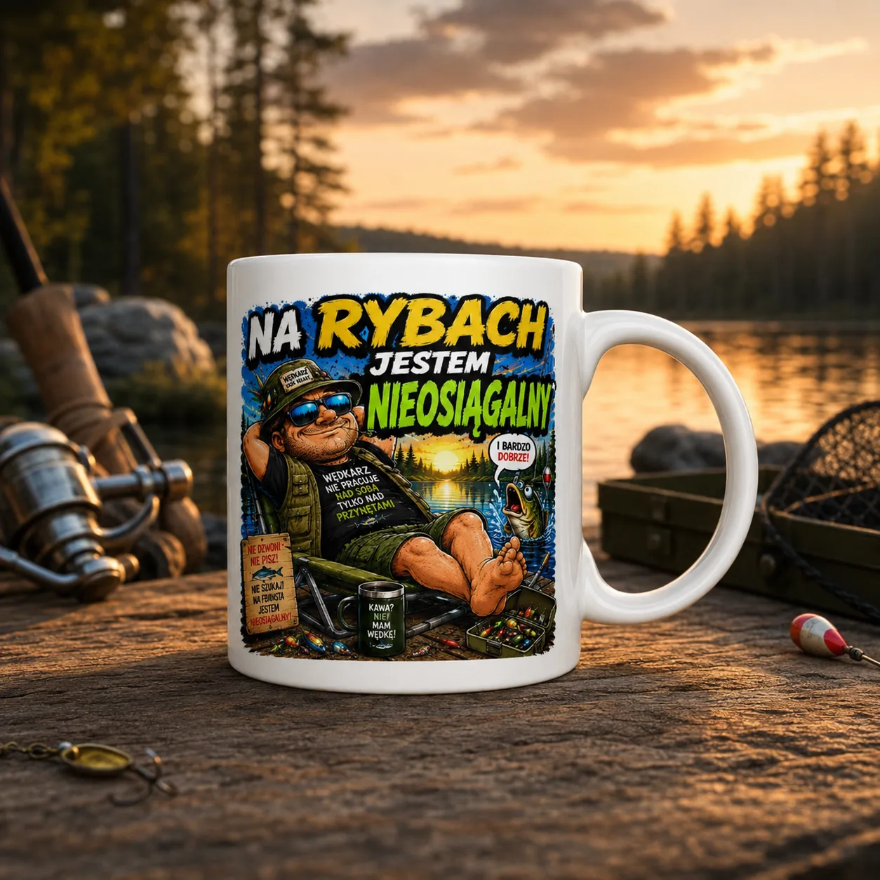 Kubek NA RYBACH JESTEM NIEOSIĄGALNY