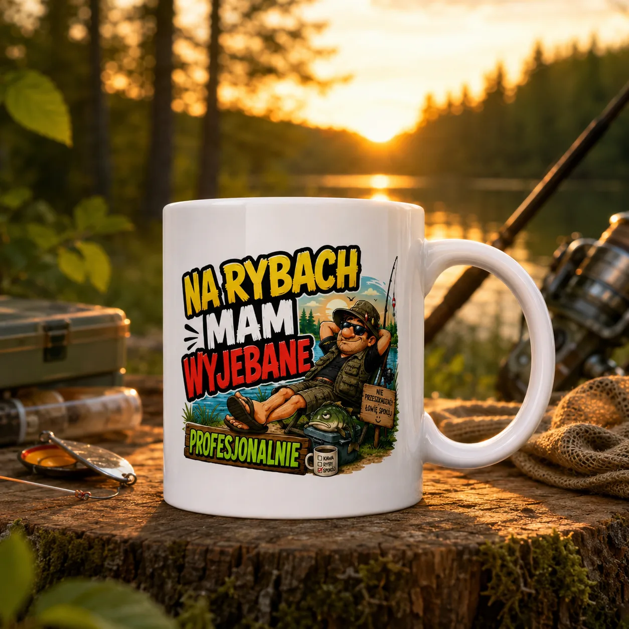 Kubek NA RYBACH MAM WYJEBANE PROFESJONALNIE
